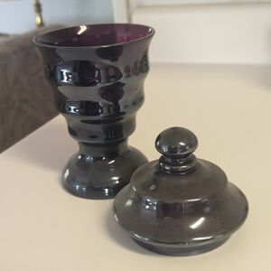 Purple glass vase